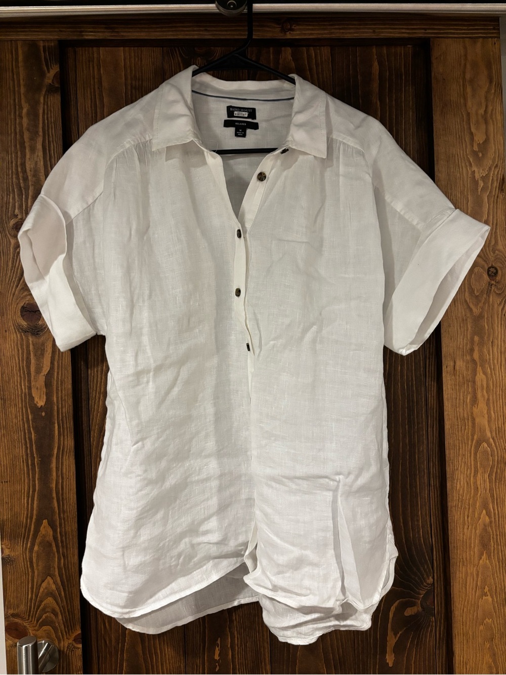 Baird McNutt 100% Linen Buttondown Collared Shirt Medium